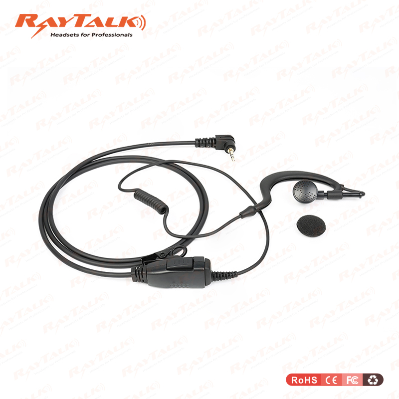 Earpiece Headset G Shape Earpiece Nylon Braided Fiber for Walkie Talkie Ken-Wood