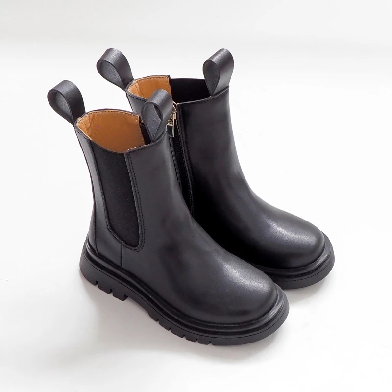 2021 Hot Selling Casual Autumn Winter PU Leather Kids Snow Boots