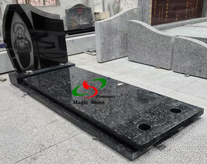 High Quality Irregular Shape Carving Natural Marble Granite Funeral Tombstone
