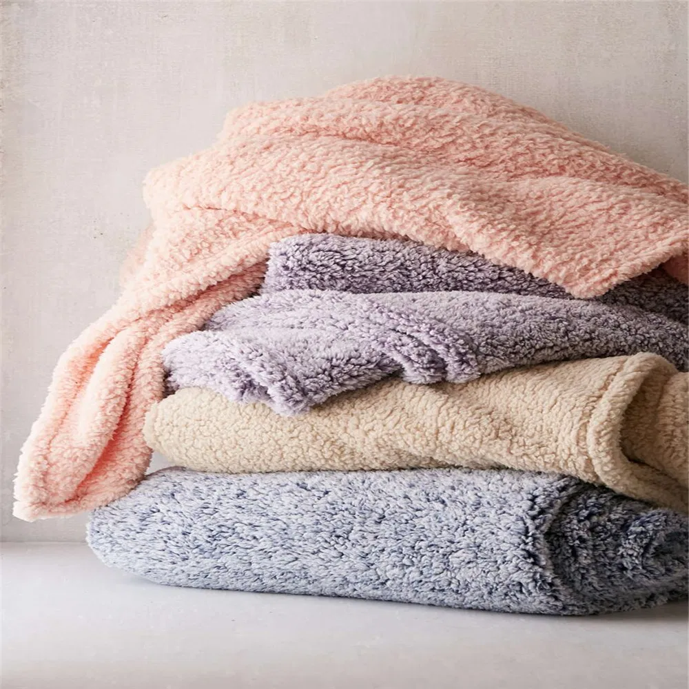 Reversible Sherpa Minky Plush and Fuzzy Fleece Microfiber Blanket