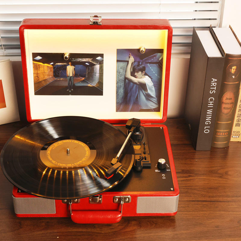 Винтажный проигрыватель винила с Bluetooth, ретро стиль