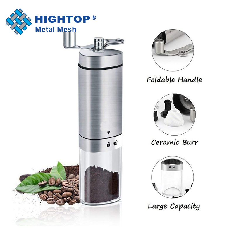 New Develop OEM Home Stainless Steel Manual Ceramic Burr Adjustable Hand Coffee Grinder for Sale