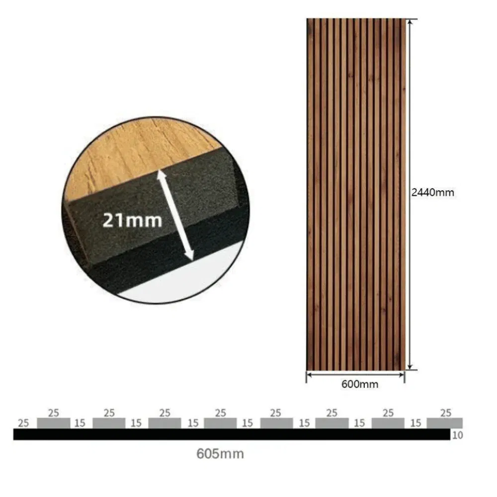 0.75-0.95 Slat Th-Nova Standard or Customized 3D Wall Sound Absorbing Panel