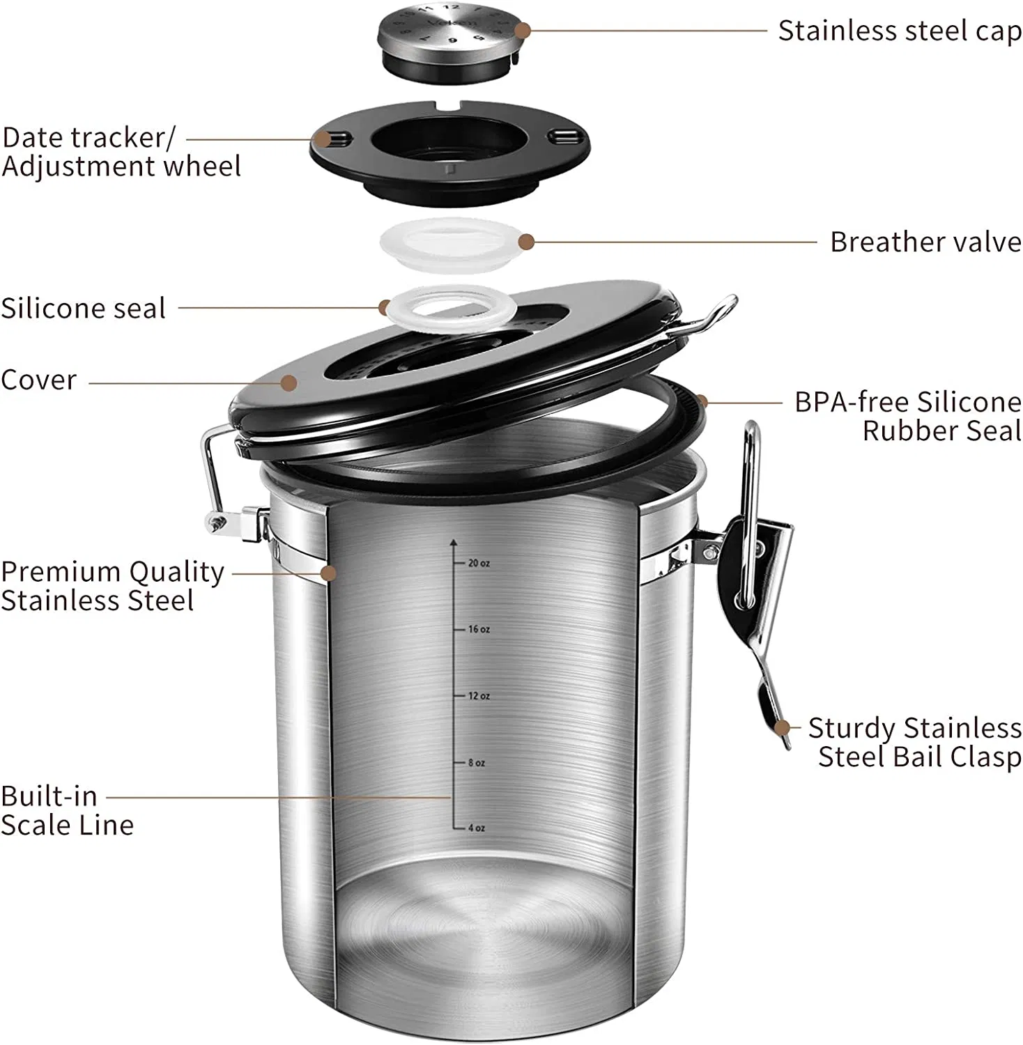 Best Selling Household Storage Canister Coffee Storage Box