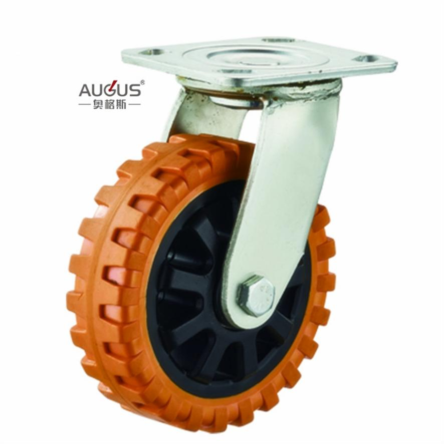 4 5 6 8 Inch Orange PU Heavy Duty Caster Wheel Industrial Caster