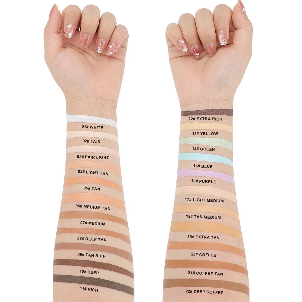 Natural Multi-Color Foundation HD Concealer Cream Palette for Flawless Skin