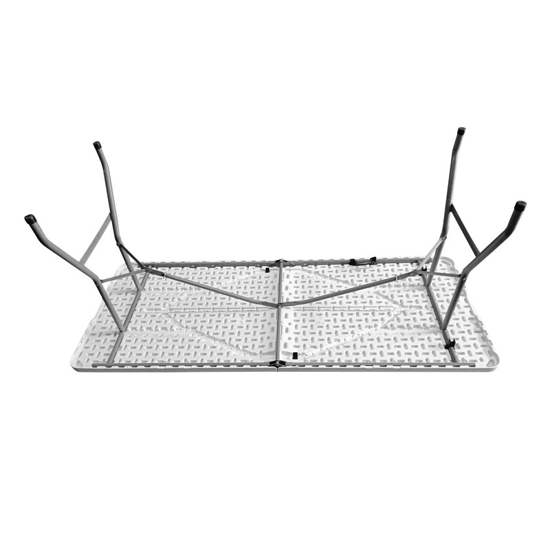 White Plastic Portfolio Type 1.8m Portable Garden 6FT Folding Table