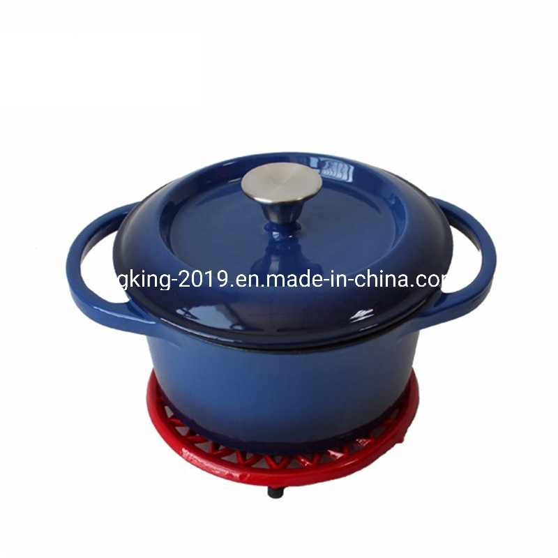 Чугунная подставка под горячее 20 см, цветочная форма