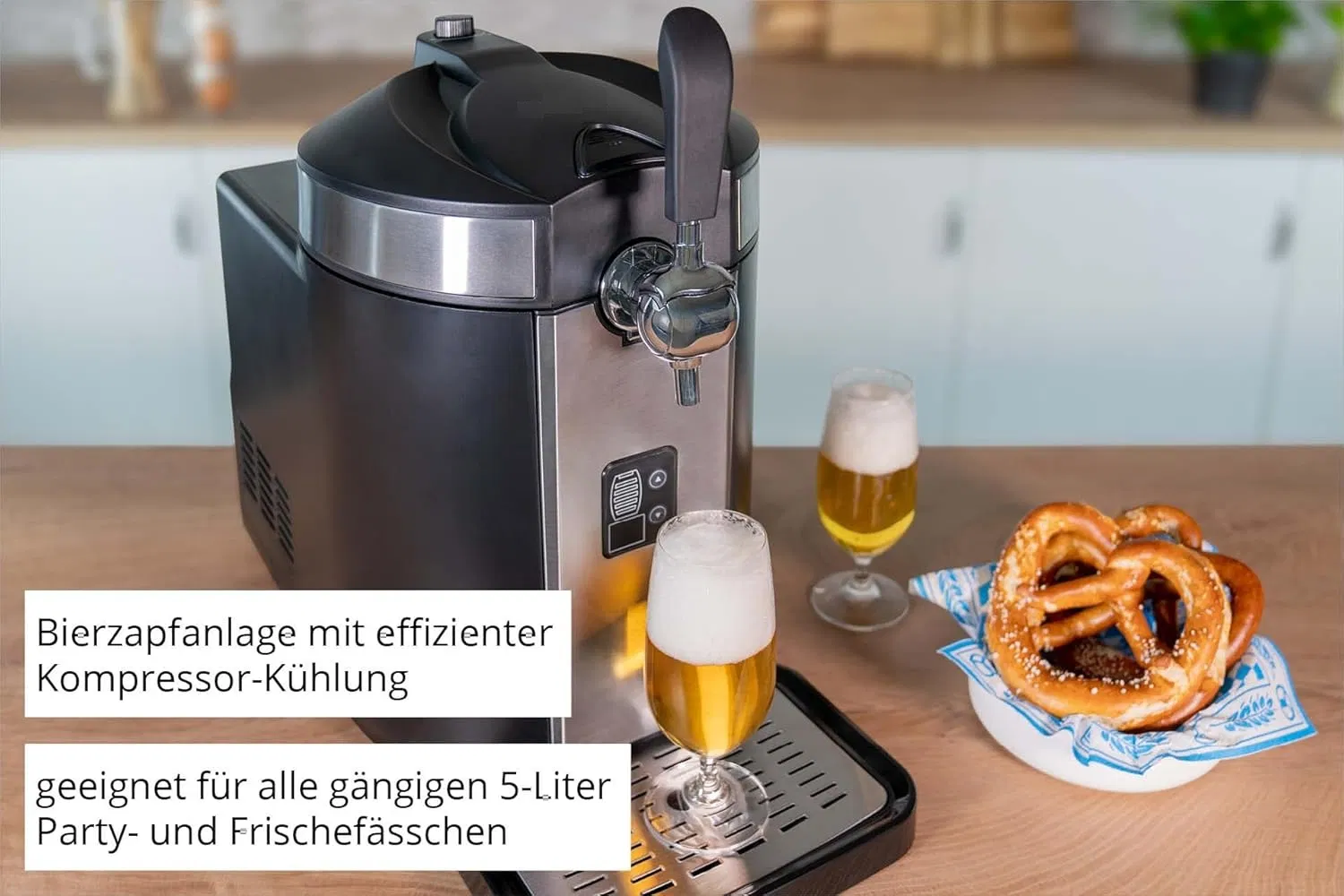 LED Display Digital Control Temperature Adjustable Compressor Cooling 5L Beer Keg Beer Dispenser Kegerator