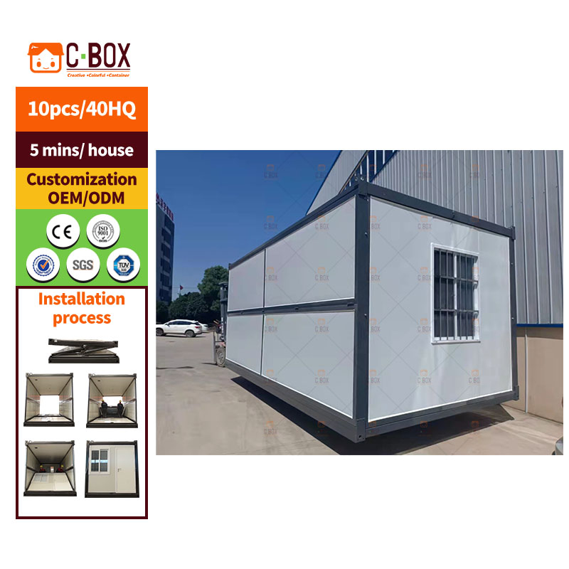 Cbox 5min Hoisting Foldable Modular Home Dorm Shop Prefab Folding Container House for Sale