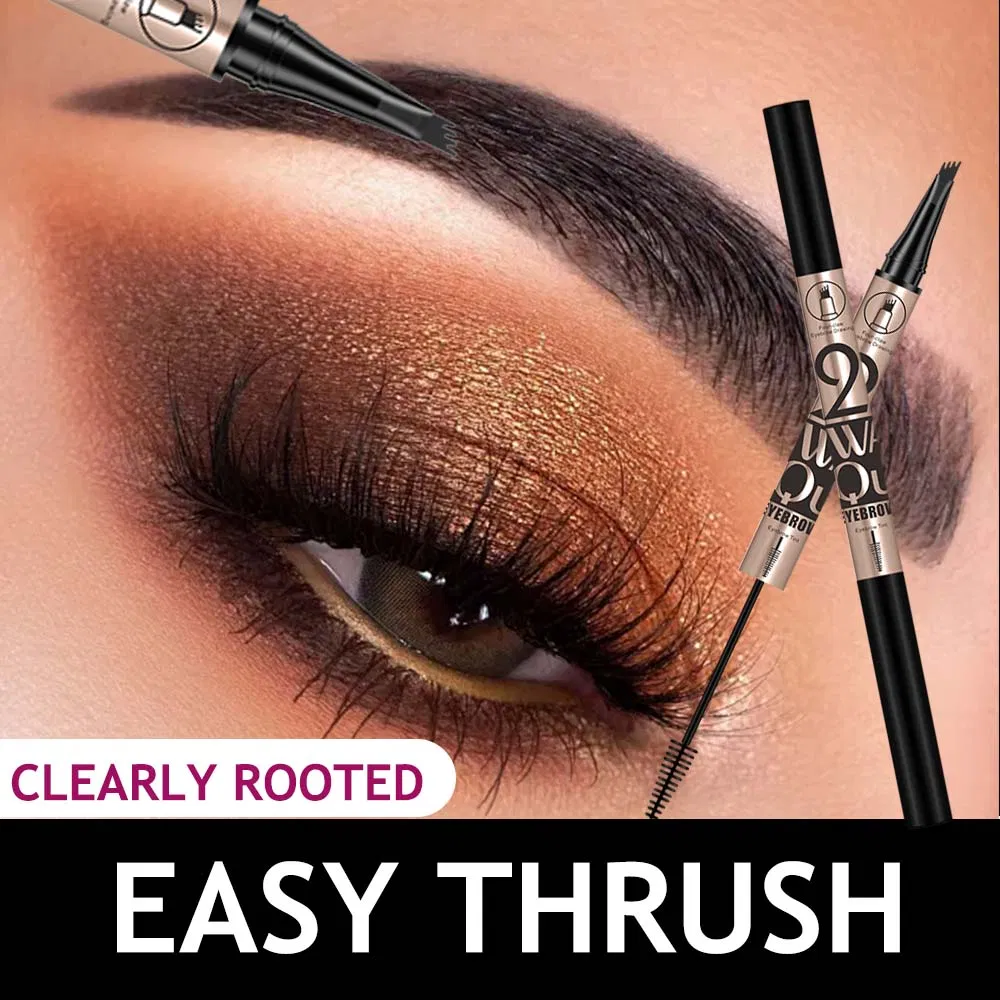 1.9ml 4 Forked Eyebrow Pen+Eyebrow Dyeing Cream Makeup Set