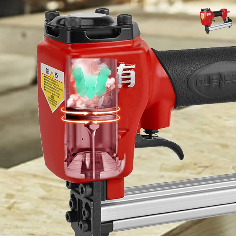 Qy-1013 Length 6-13mm 100PCS Gas Nailing Gun Pneumatic Nailer