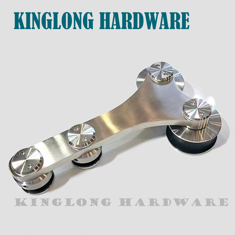 Stainless Steel Heavy Frameless Glass Door Hardware Fitting Office Meeting Room Sliding Door