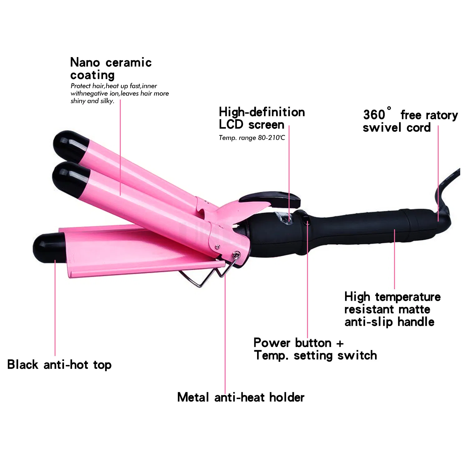 Auto Rotating Ceramic Hair Curler OEM Hair Curler Ceramic Magic Hair Curler