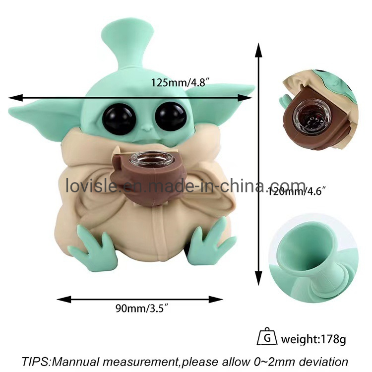 Babyyoda Glass Smoking Water Pipe Collectible Silicone Pipe Glass Bowl