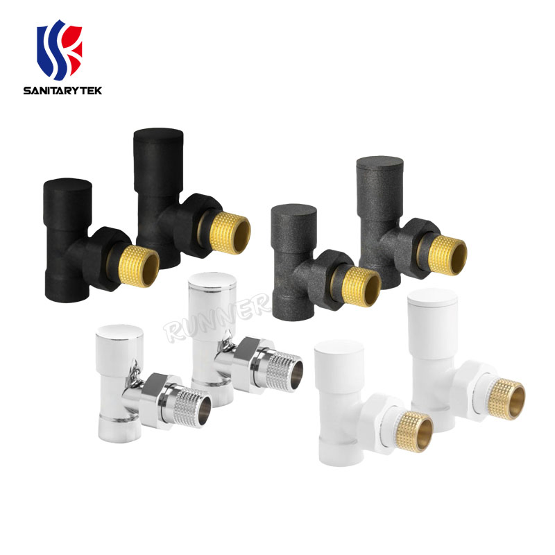 Angled Radiator Valve for Heated Towel Rail