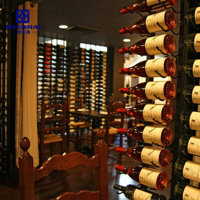 Bespoke Metal Stainless Steel Wine Display Shelves Wine Rack