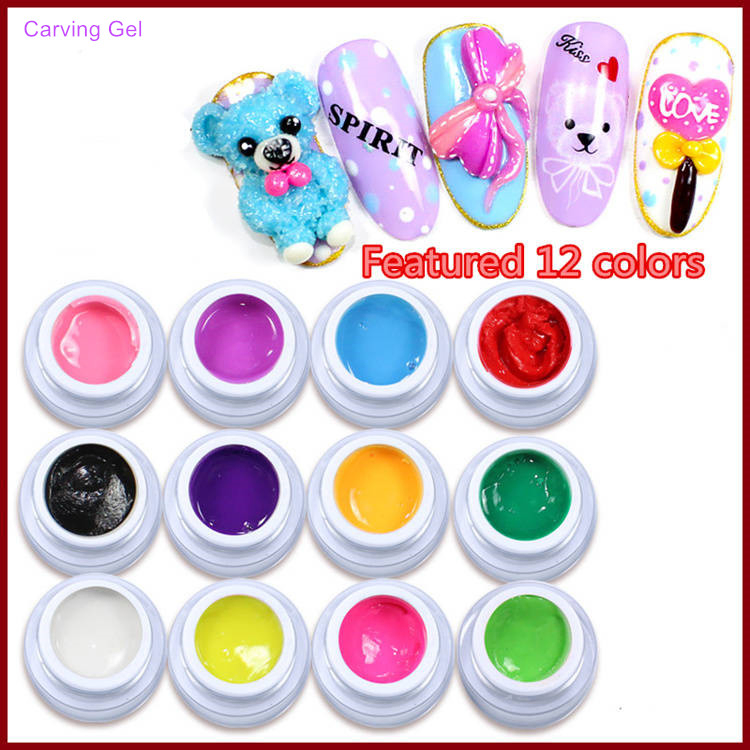 Acrylic 3D Nail Art Painting/Drawing Gel Product Kit for Nail Beauty Salon