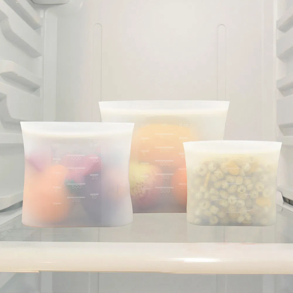 Silicone Fresh-Keeping Bag, Silicone Bag, Sealed Bag, Household Food Grade Refrigerator Storage, Self Sealing Food Bag