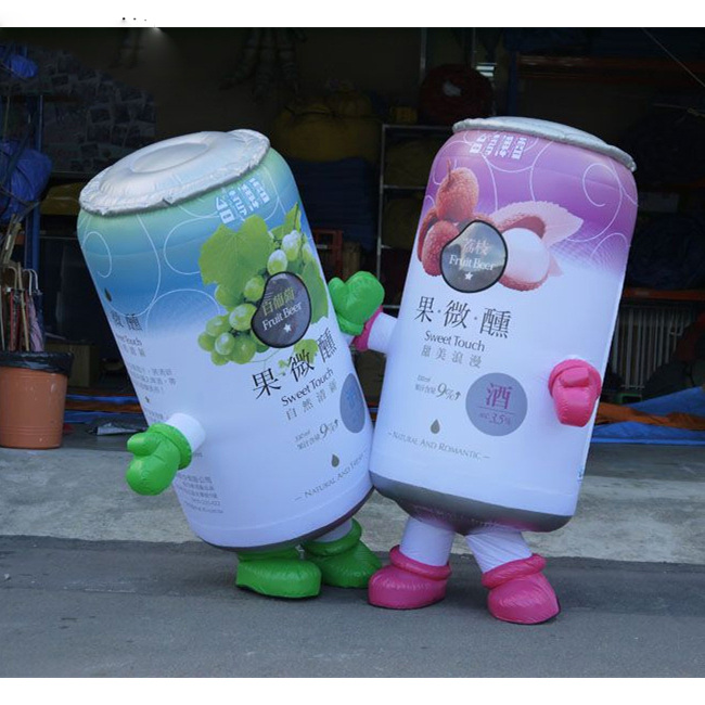 Boyi Walking Maosct Beer Bottle Inflatable Beer Can Costume