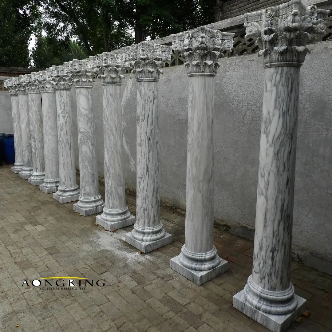 Best Selling Stone Girl Column Marble Sculpture