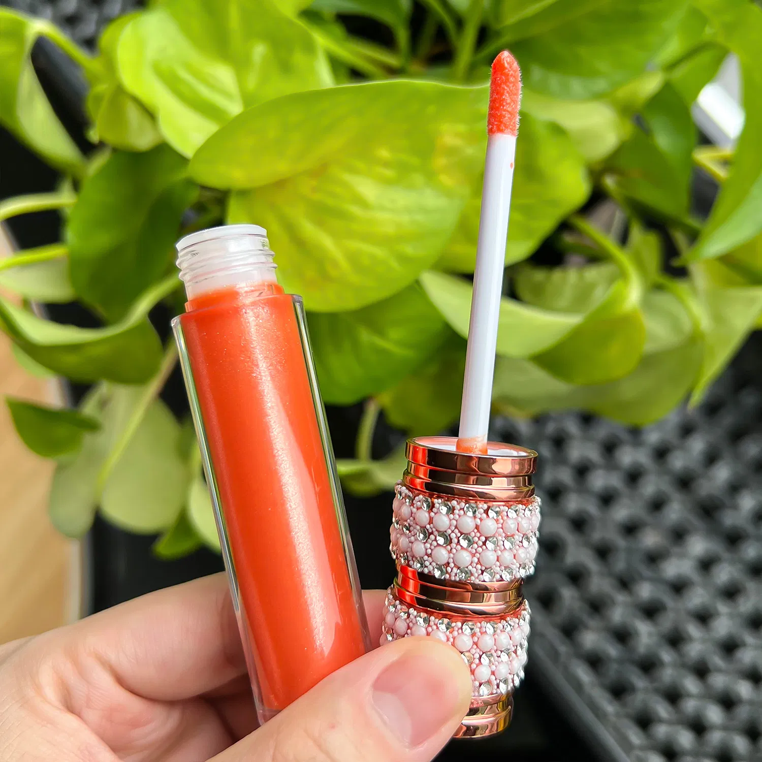 Diamond Pearly Lip Gloss Waterproof Glossy Lipstick Nude Liquid Lip Gloss Vendor