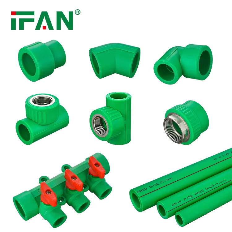 Ifan Professional Supply ISO 15874 PPR Plumbing Fittings 20-63mm PPR Fittings Union Plumbing Materials