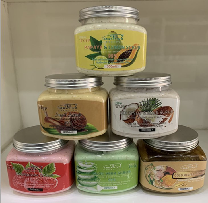 Private Label Gold Mineral Scrub Cleansing, Scars, Wrinkles, Exfoliate Moving Skin Care