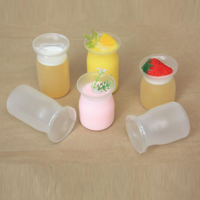 China Factory Disposable Plastic Clear Dessert Yogurt Pudding Cup with Lid