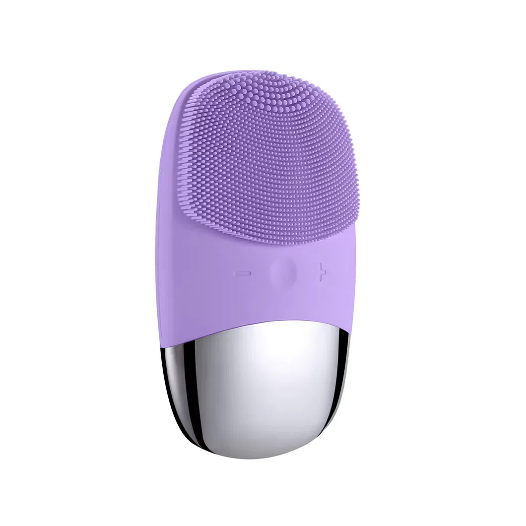 Manual Electric Facial Cleansing Brush Silicone Sonic Face Cleaner Deep Pore Cleaning Skin Massager Face Cleansing Brush Device Gifts for Women's Day