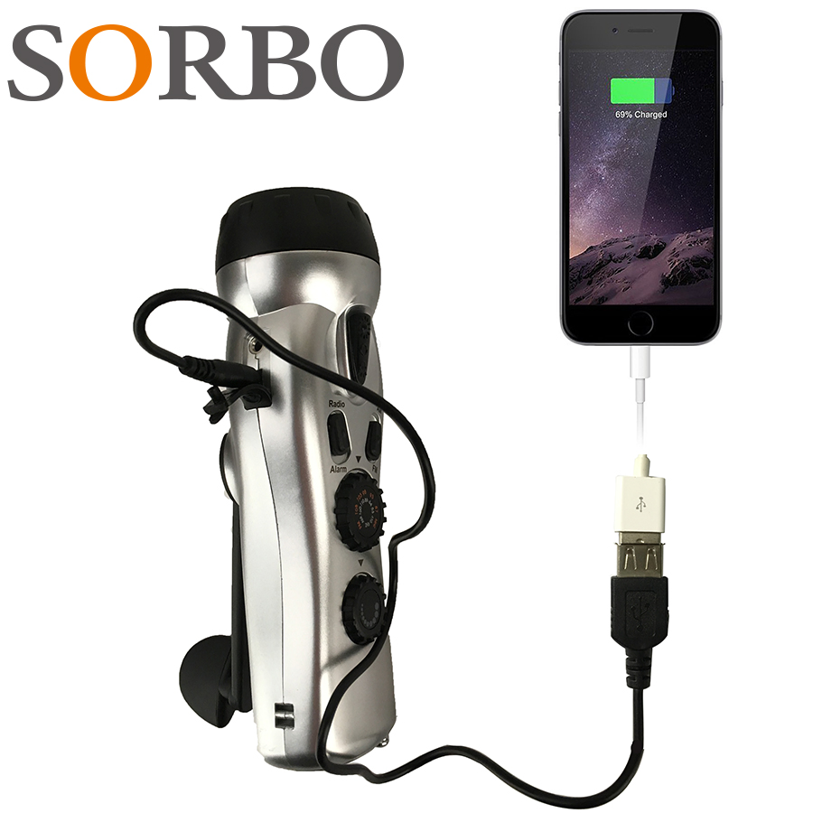 Портативное радио с фонариком и будильником