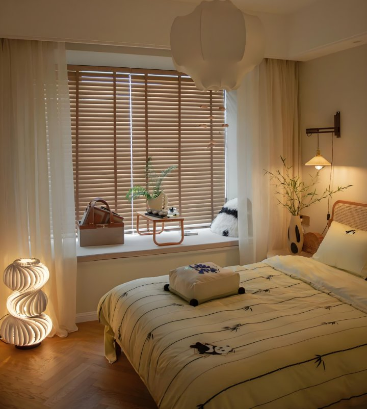 Wooden Blinds Slats, Creating a Comfortable and Warm Home Atmosphere.