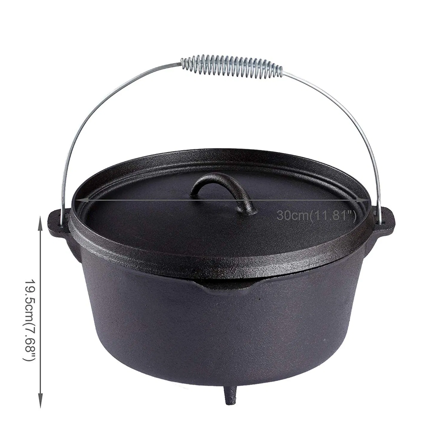 Чугунная эмалированная жаровня 6QT для кемпинга и BBQ