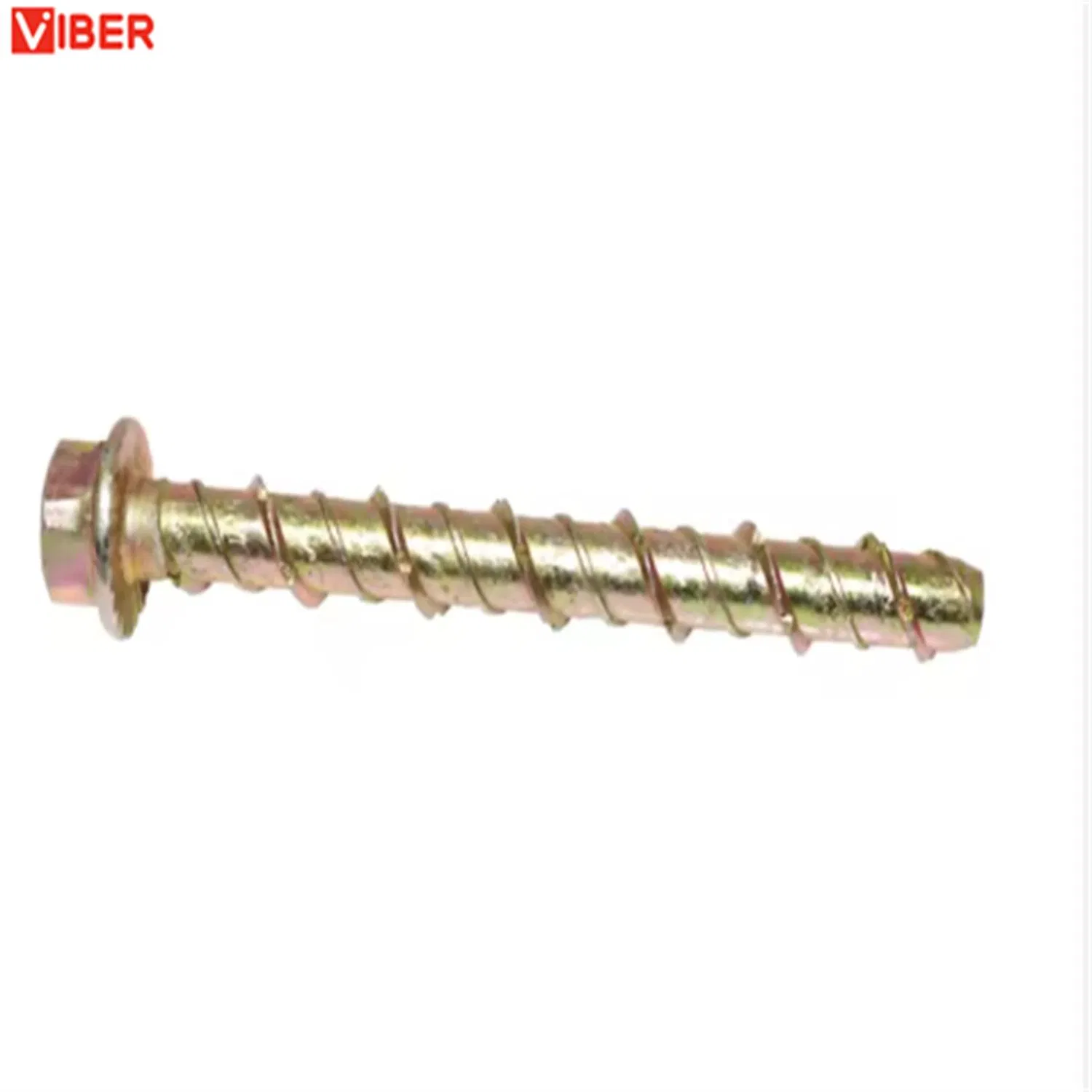 Hex Flange Concrete Screw Self Cutting Anchor Bolt Repeated Installation Easy Disassembly No Expansion Stress Cement Screw 10 * 100/8*50/12*150