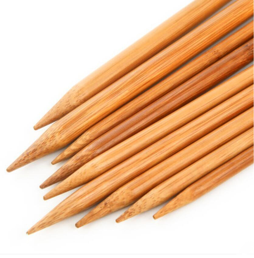 Good Quality Wholesale Burned Bamboo Knitting Needle with Wooden Cap 