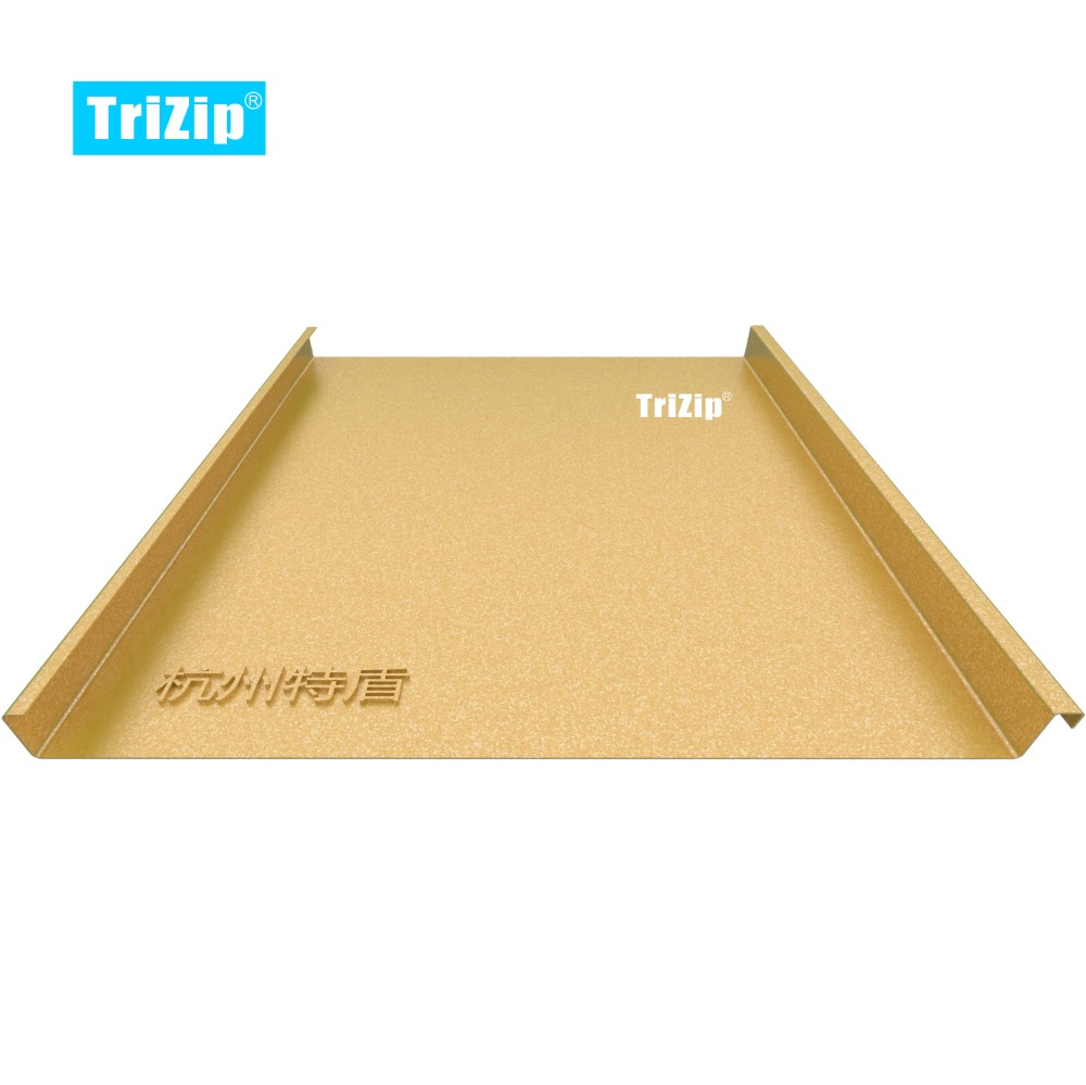 Triseam Aluminum Alloy Double Standing Seam Roofing Sheet&Customsized Suitable for Hotel, Villa