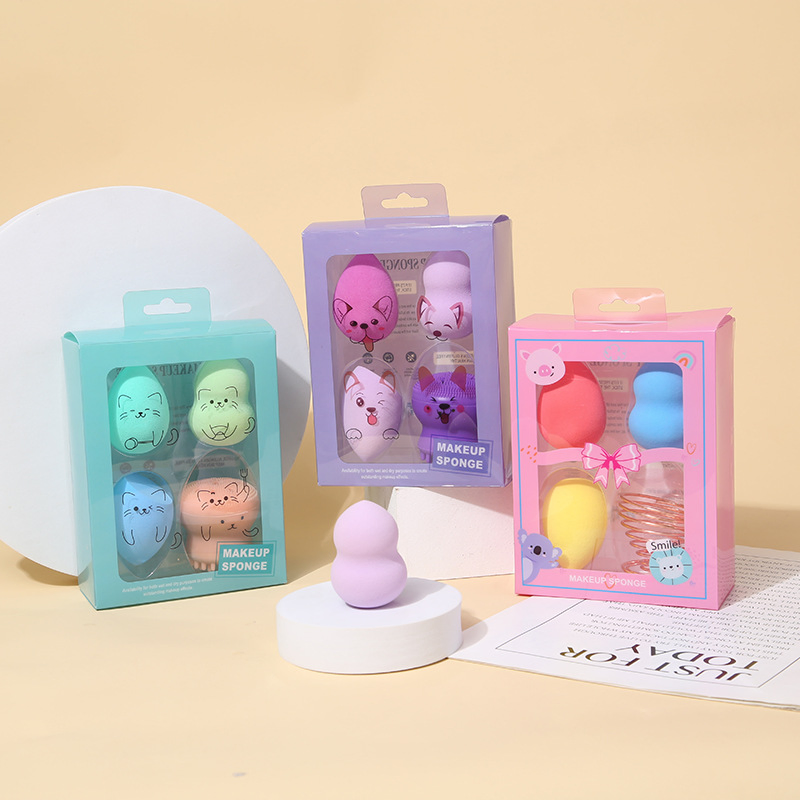 Custom Beauty Sponge Foundation Applicator Holder Combo Makeup Brush Tool Set