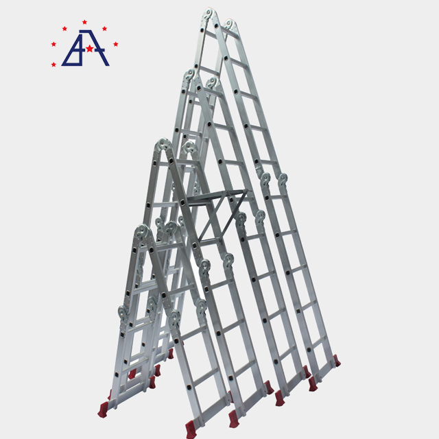 16.5 FT 5m Portable Aluminum Telescopic Ladder with En 131