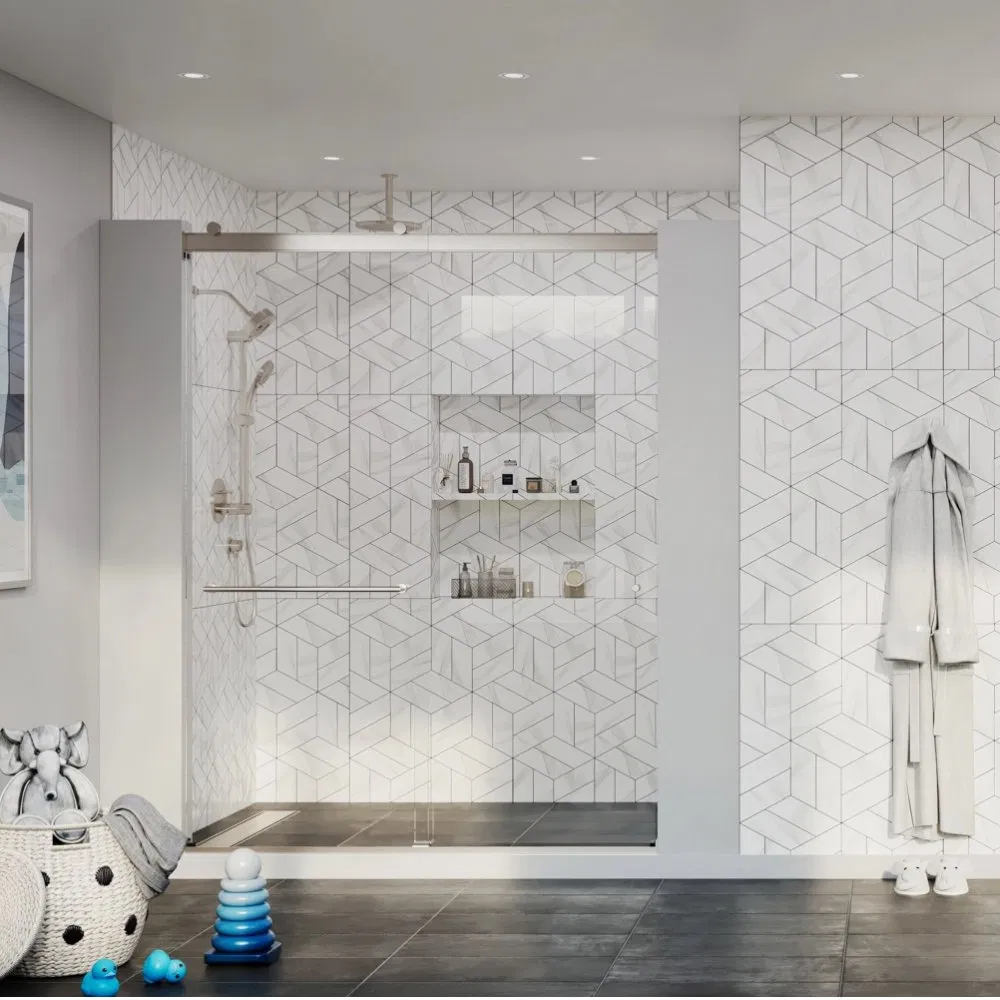 Idl Modern Waterproof Sliding Shower Enclosure with Customizd Stainless Steel Hardware