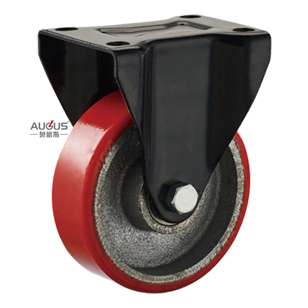 Medium Duty Industrial Wheel Caster with Iron PU Wheel and Double Bearing