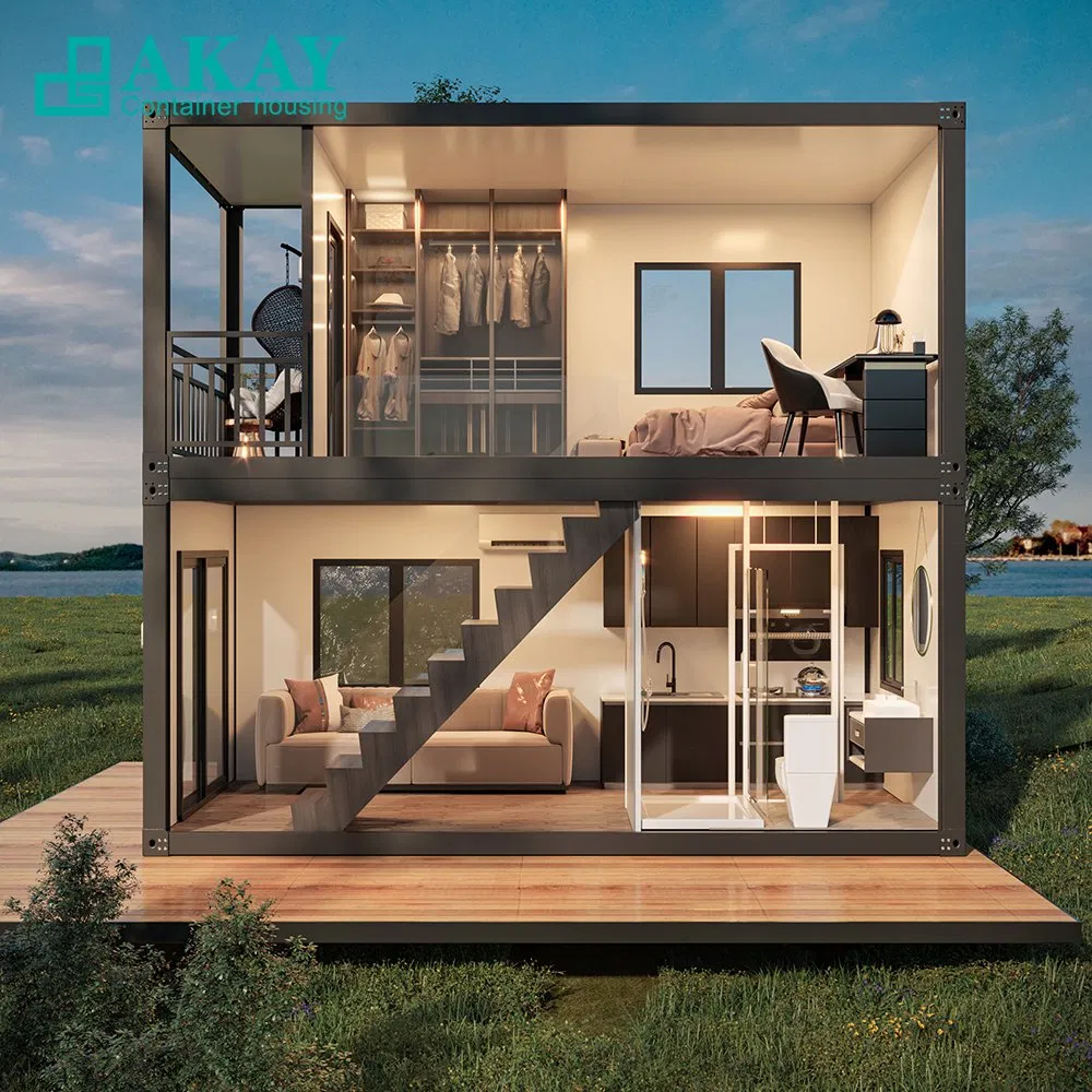 Luxury 2 Bedroom Casa Modular Homes Flat Pack Living Portable Prefabricated House Prefab House Container House