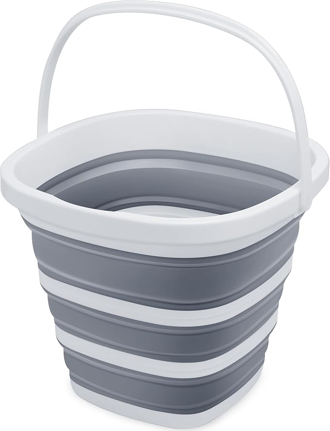 Foldable Plastic Square Bucket 2.6 Gallons (10 liters)