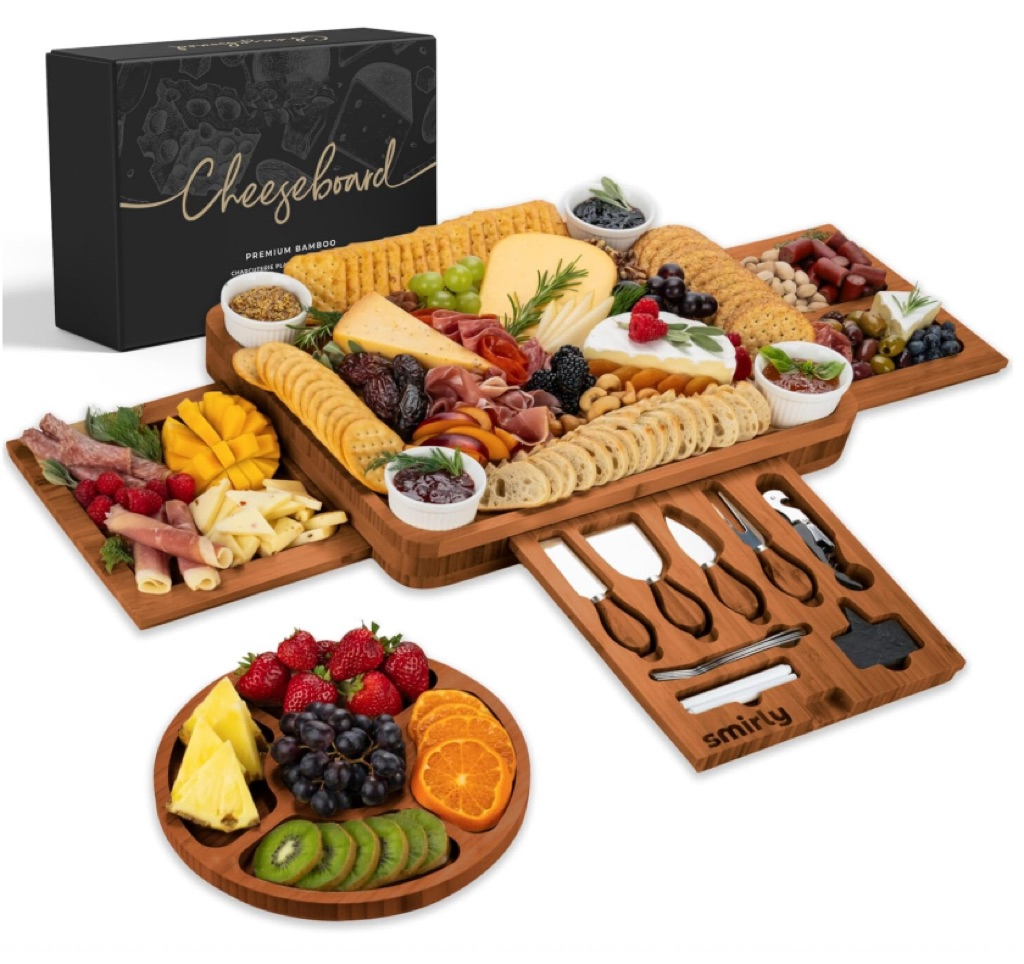 Набор бамбуковой доски для сыра с ножами
