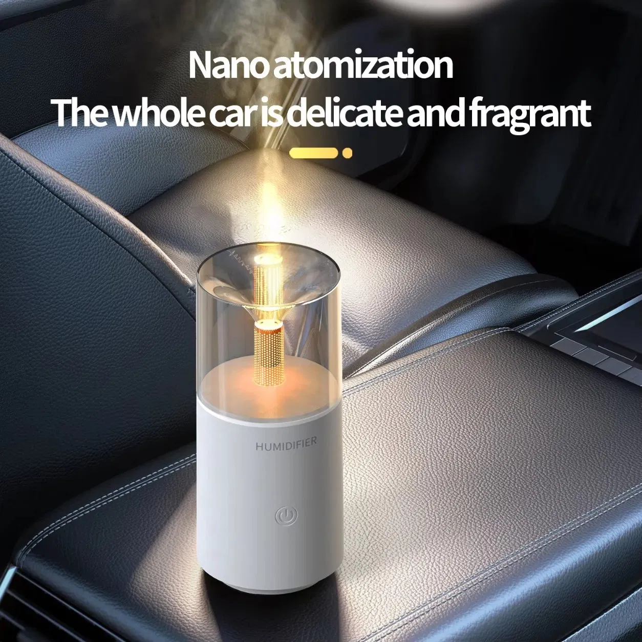Crack Simulation Flame Diffuser Home Office Fragrance Diffuser Quiet Small USB Color Fog Humidifier Oil Diffuser for Enhanced Air Quality
