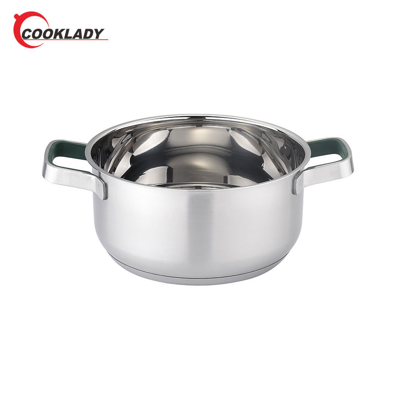 High Quality Frying Pan Stainless Steel Straight Shape Cookware Set Cooking Pot with Handle