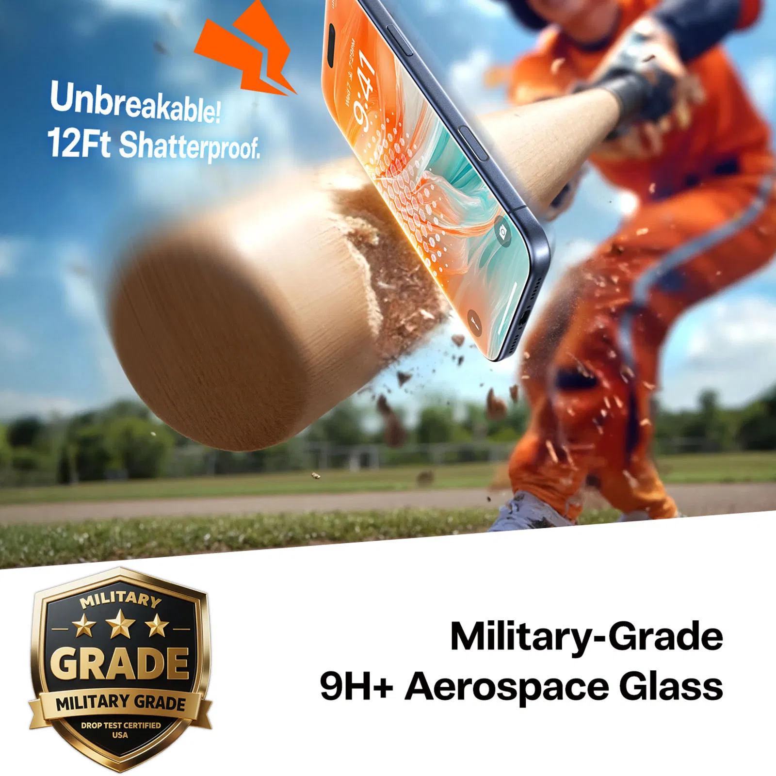 Защитное стекло Torras для iPhone 17 Pro Max с антишпионским эффектом