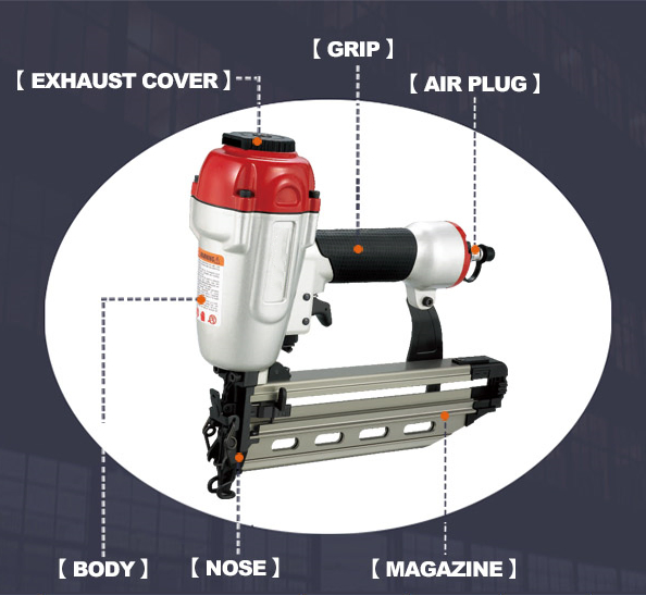 High Quality 16gauge Pneumatic Finish Nail Gun Air Brad Nailer T64