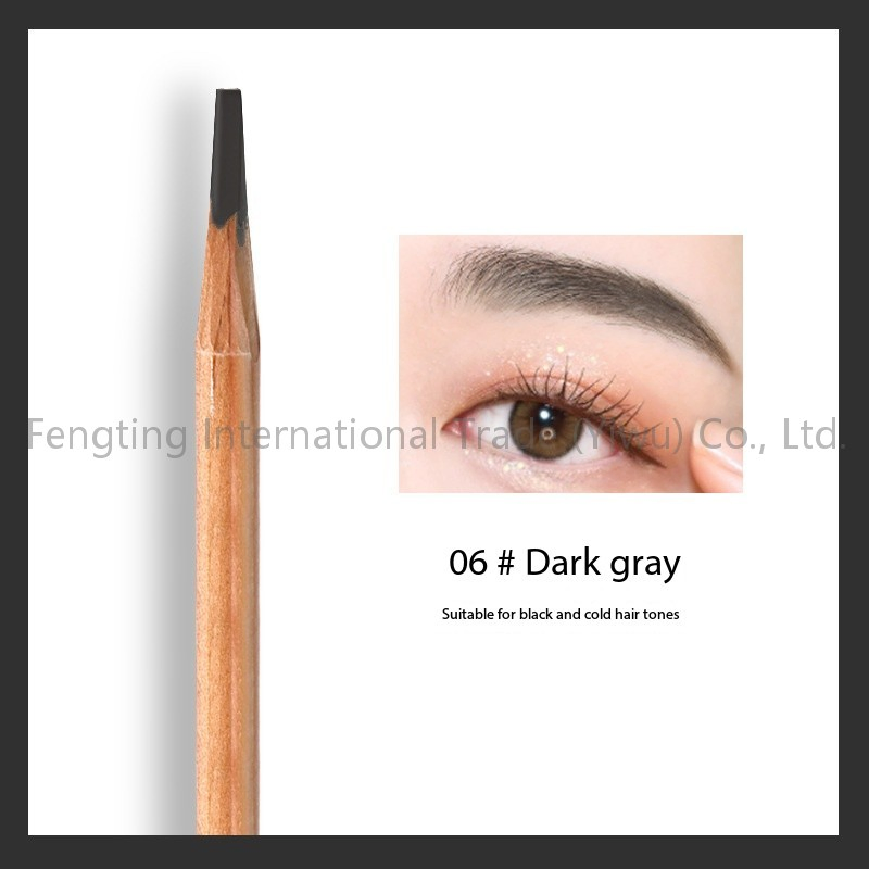 Waterproof Tint Cosmetic Art Eyebrow Pencil Custom Light Brown Brow Pencil Hot Selling Waterproof Long Lasting Wooden Eyebrow Pen
