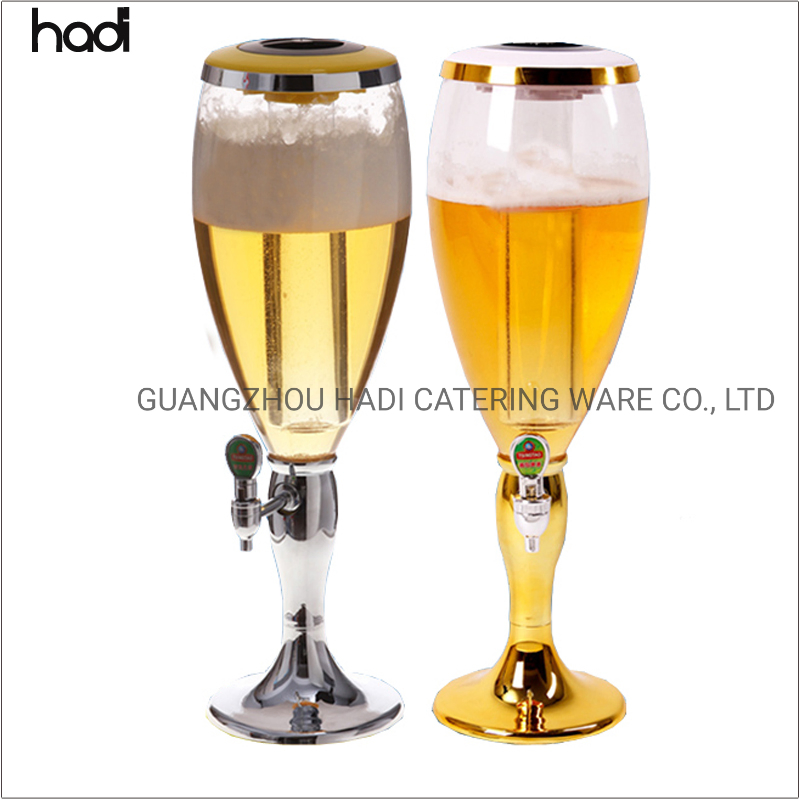 Factory in Guangzhou Wholesale Cheap Price Portable Draft Beer Dispenser 3 Liter LED Bottoms Beer Towers Dispenser for Sale