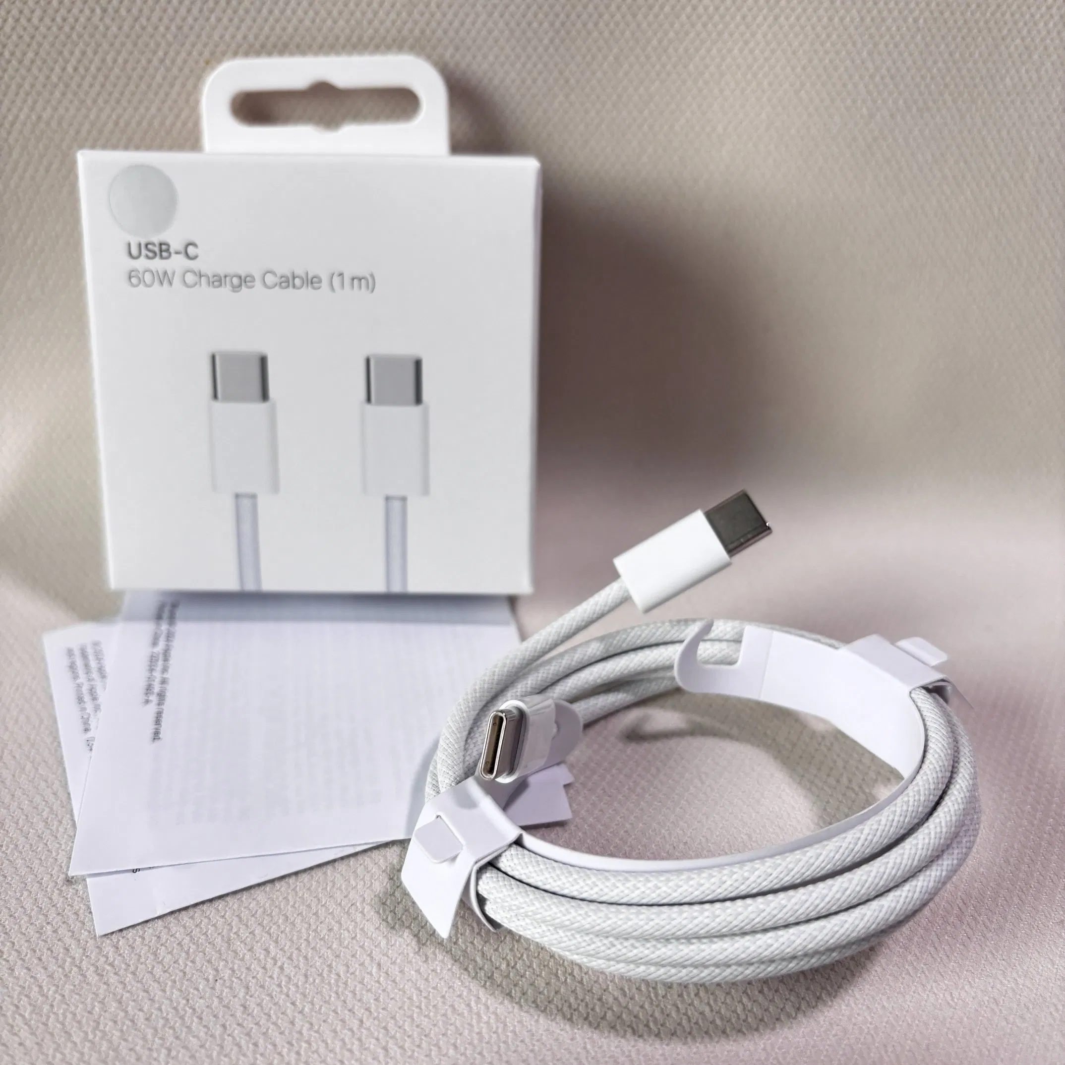 Кабель USB-C — Lightning 60W, 1 метр, быстрая зарядка